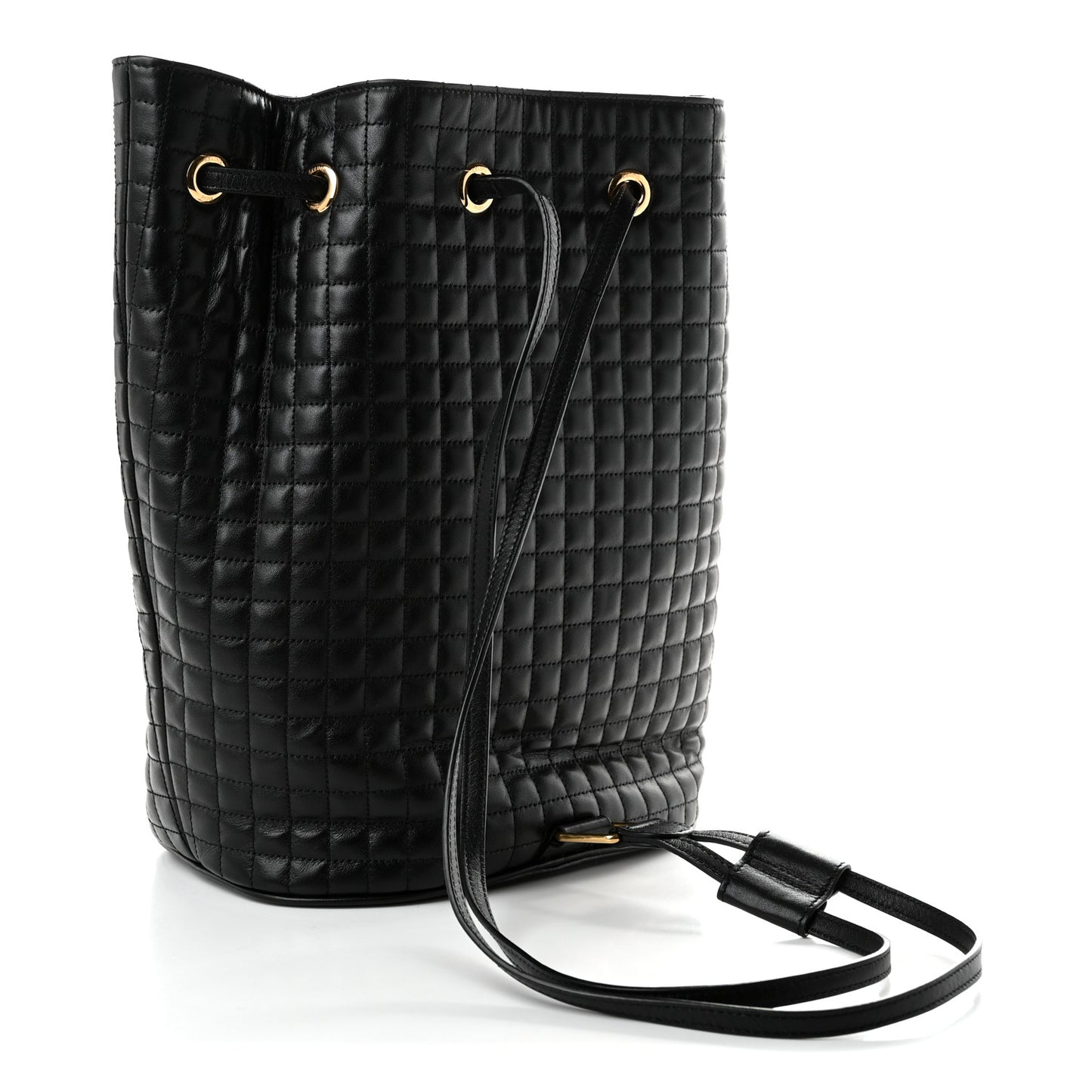 Calfskin Quilted Small C Backpack Black Black