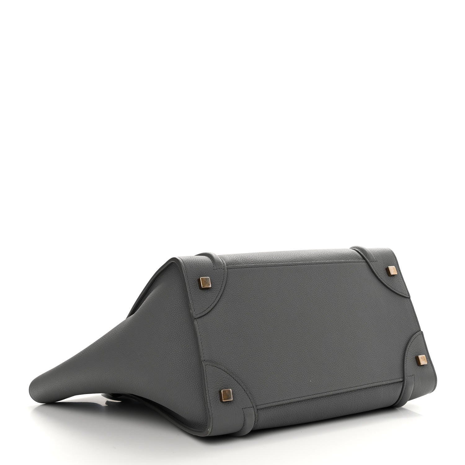 Celine Drummed Calfskin Mini Luggage Kohl 4 of 13