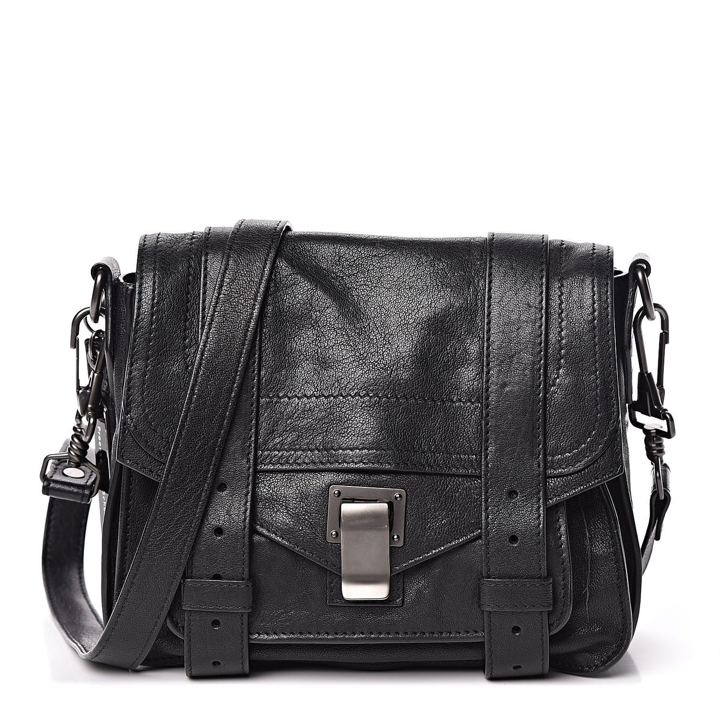 Lambskin PS1 Mini Pouch Messenger Black