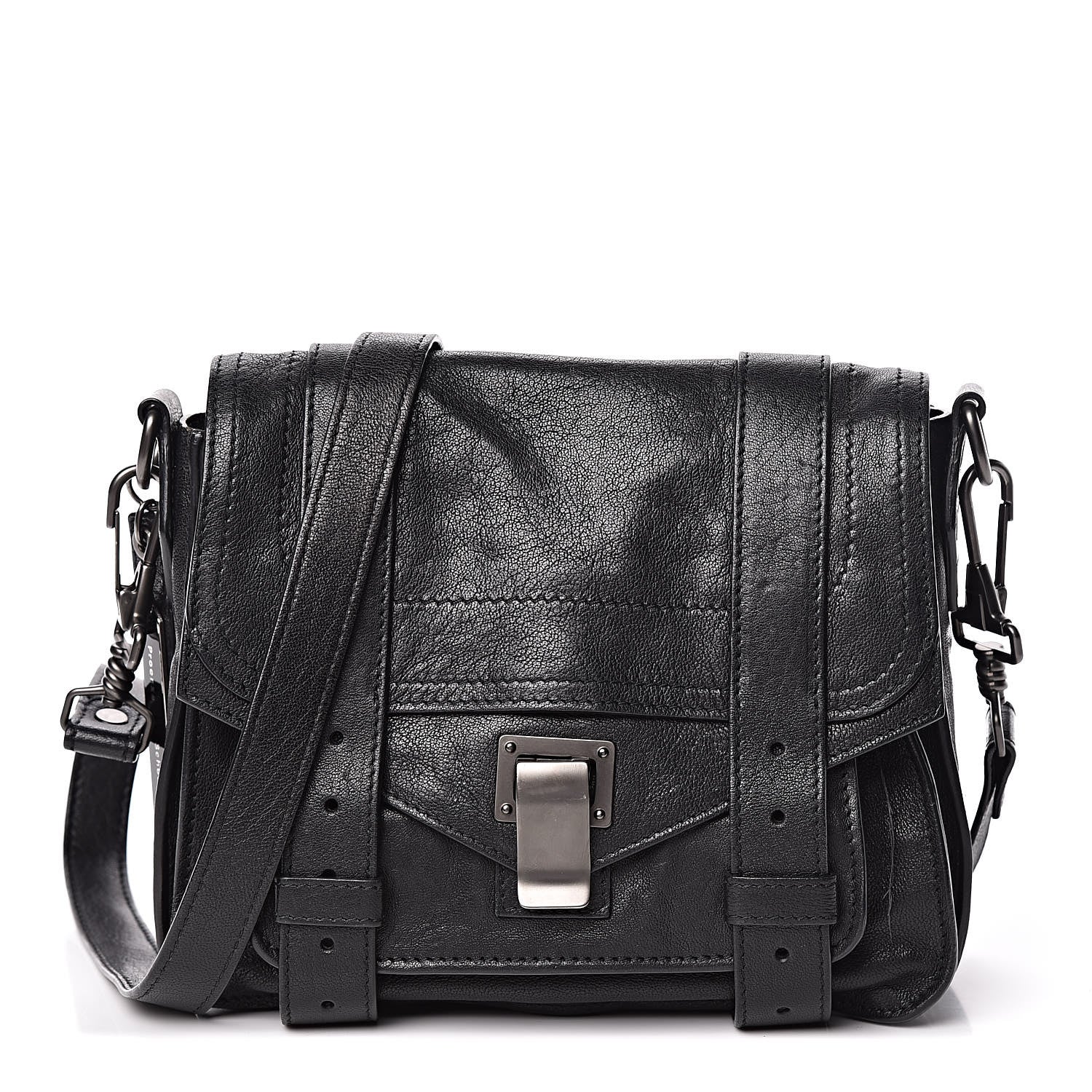 Proenza Schouler Lambskin PS1 Mini Pouch Messenger Black 1 of 11