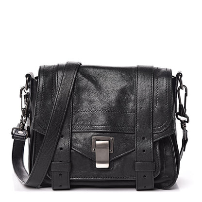 Proenza Schouler Lambskin PS1 Mini Pouch Messenger Black 1 of 11