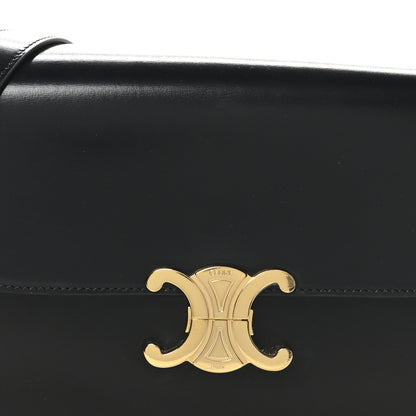 Celine Shiny Calfskin Medium Triomphe Black 7 of 9