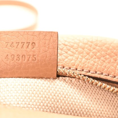 Gucci Pebbled Calfskin Oval Soho Shoulder Bag Beige Camelia 7 of 10