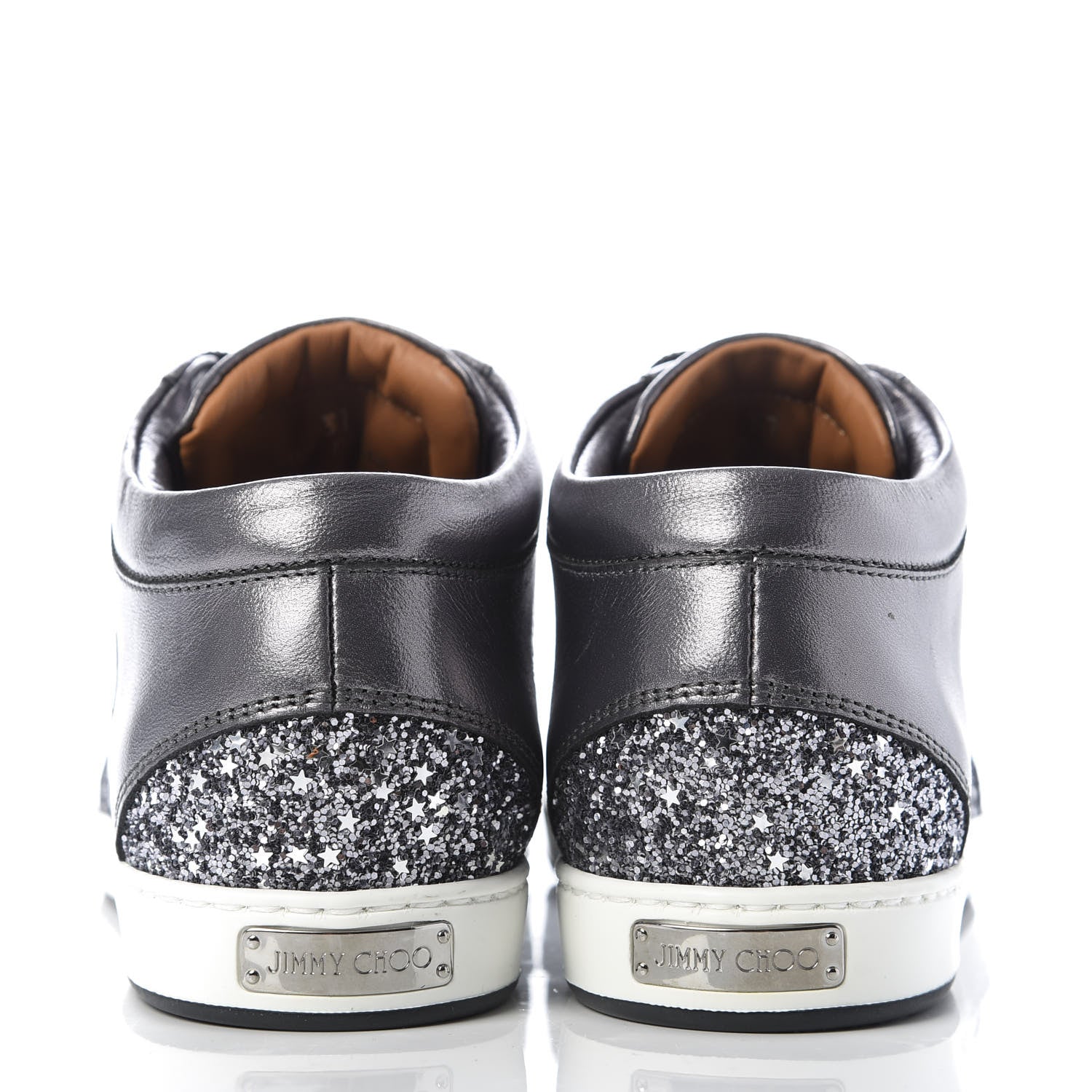 Jimmy Choo Glitter Miami Sneakers 36 Grey 6 of 10