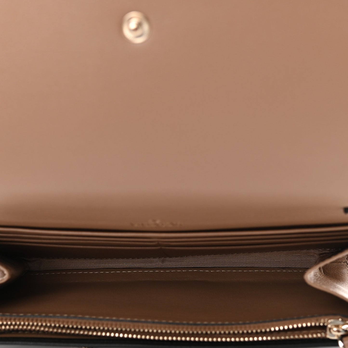 Calfskin Stud Flap Wallet On Chain Black