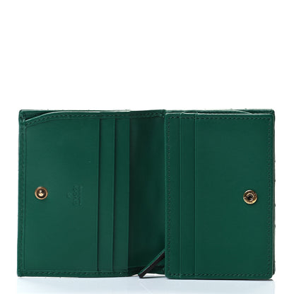 Gucci Calfskin Matelasse GG Marmont Card Case Wallet Emerald 5 of 7