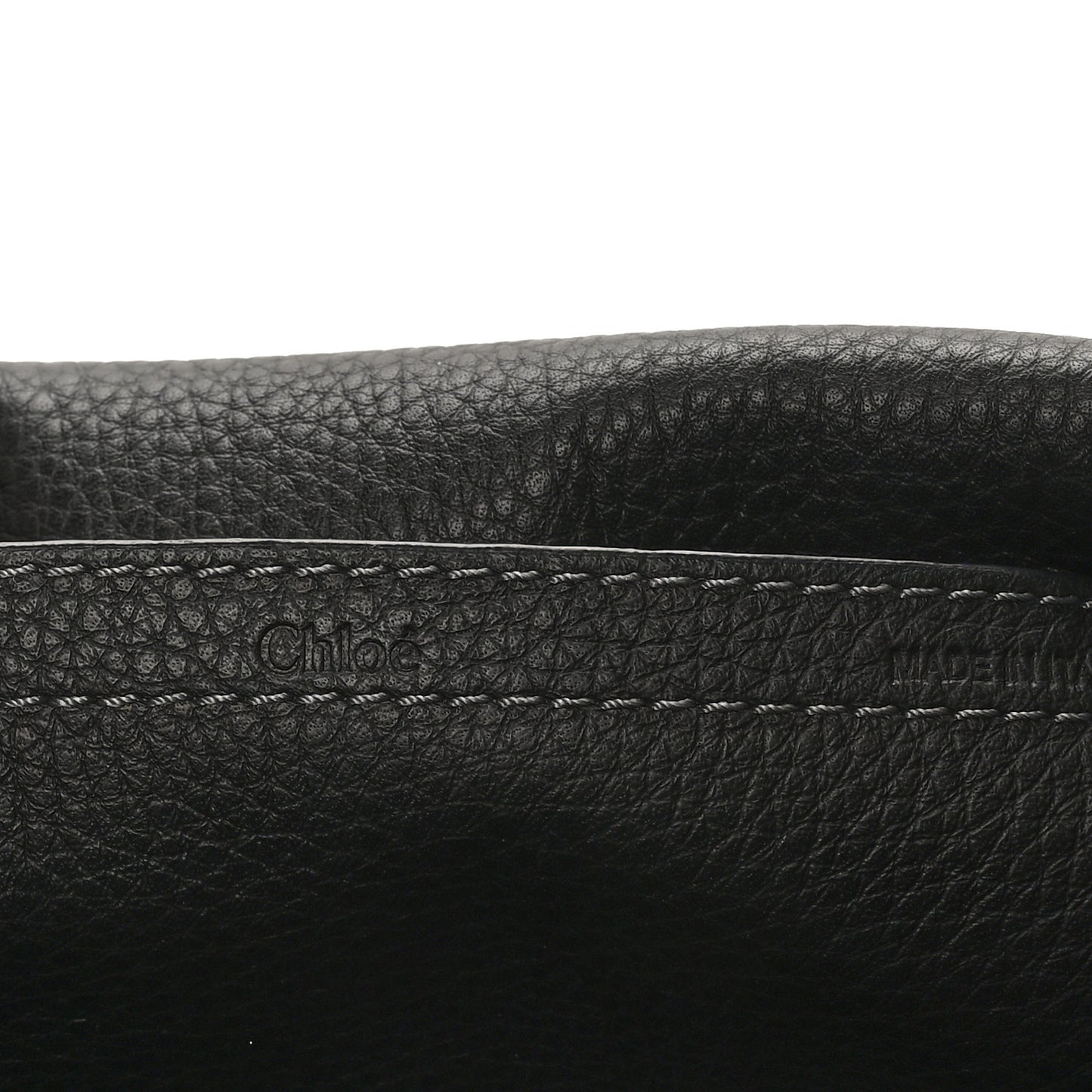 Grained Calfskin Medium Marcie Saddle Bag Black