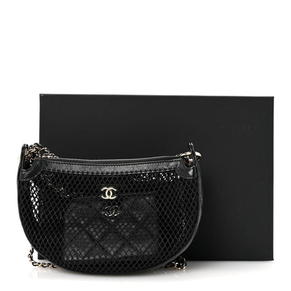 Chanel Mesh Shiny Lambskin Chain Hobo Black 12 of 12