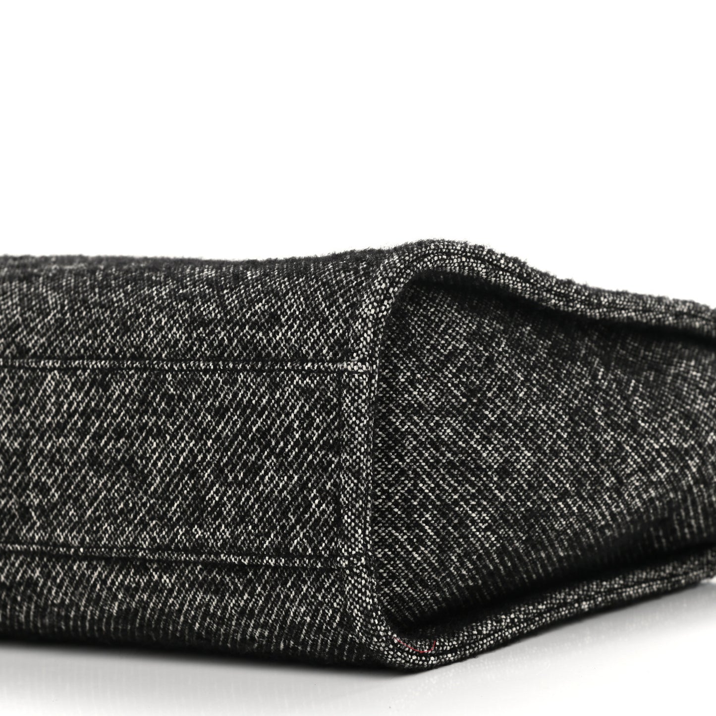 Mixed Fibers Calfskin Small Deauville Tote Black