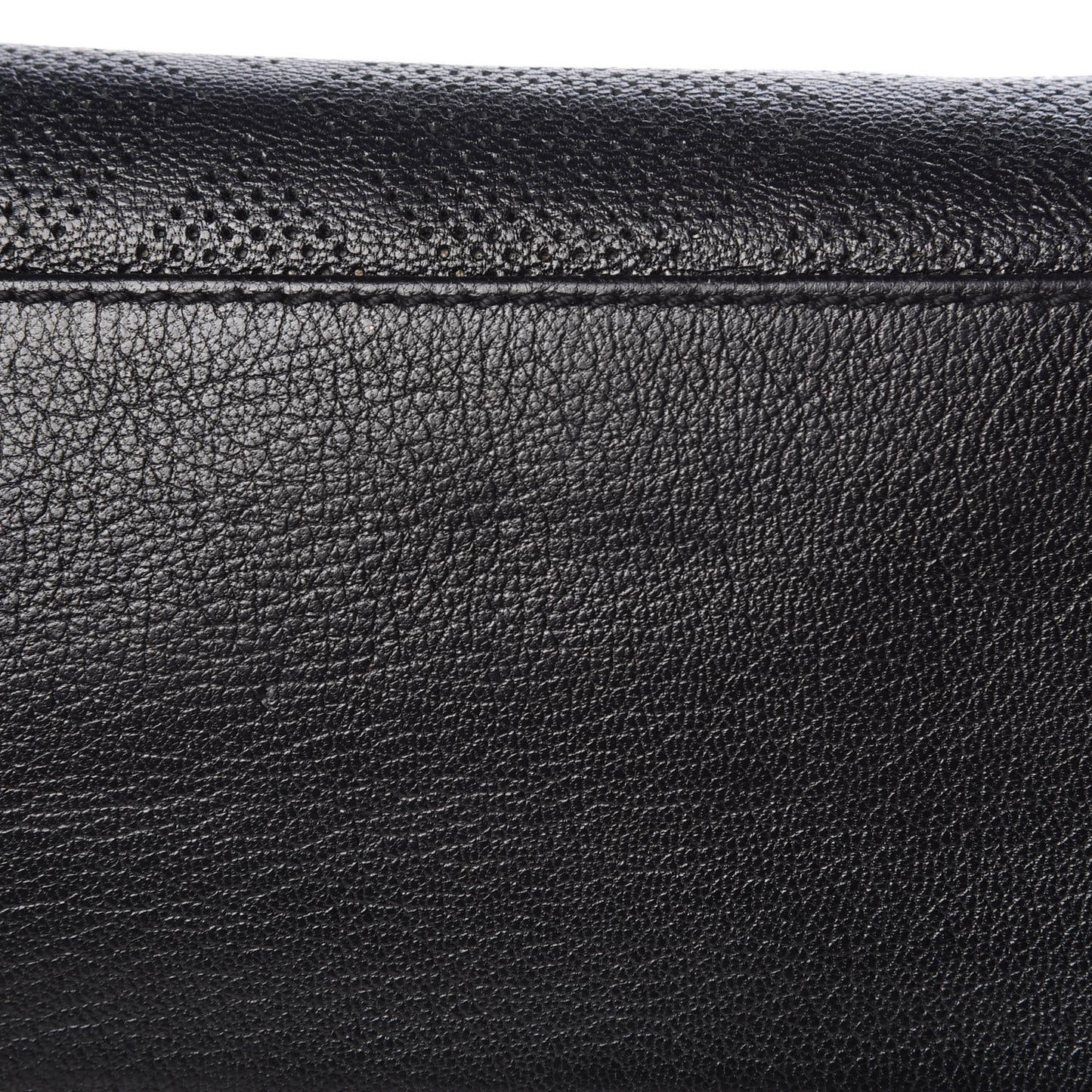 Goatskin Perforated Large CC Tote Black