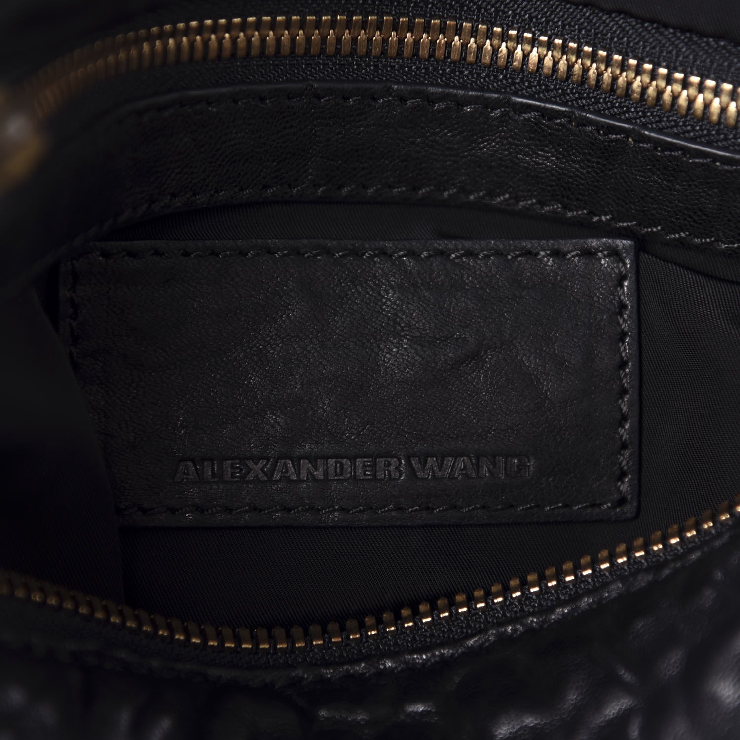 Alexander Wang Pebbled Lambskin Rocco Black Antique Brass Hardware 8 of 9