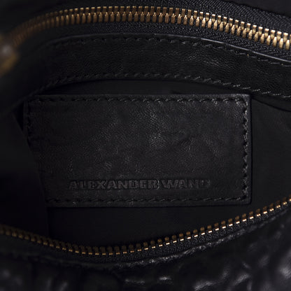 Alexander Wang Pebbled Lambskin Rocco Black Antique Brass Hardware 8 of 9