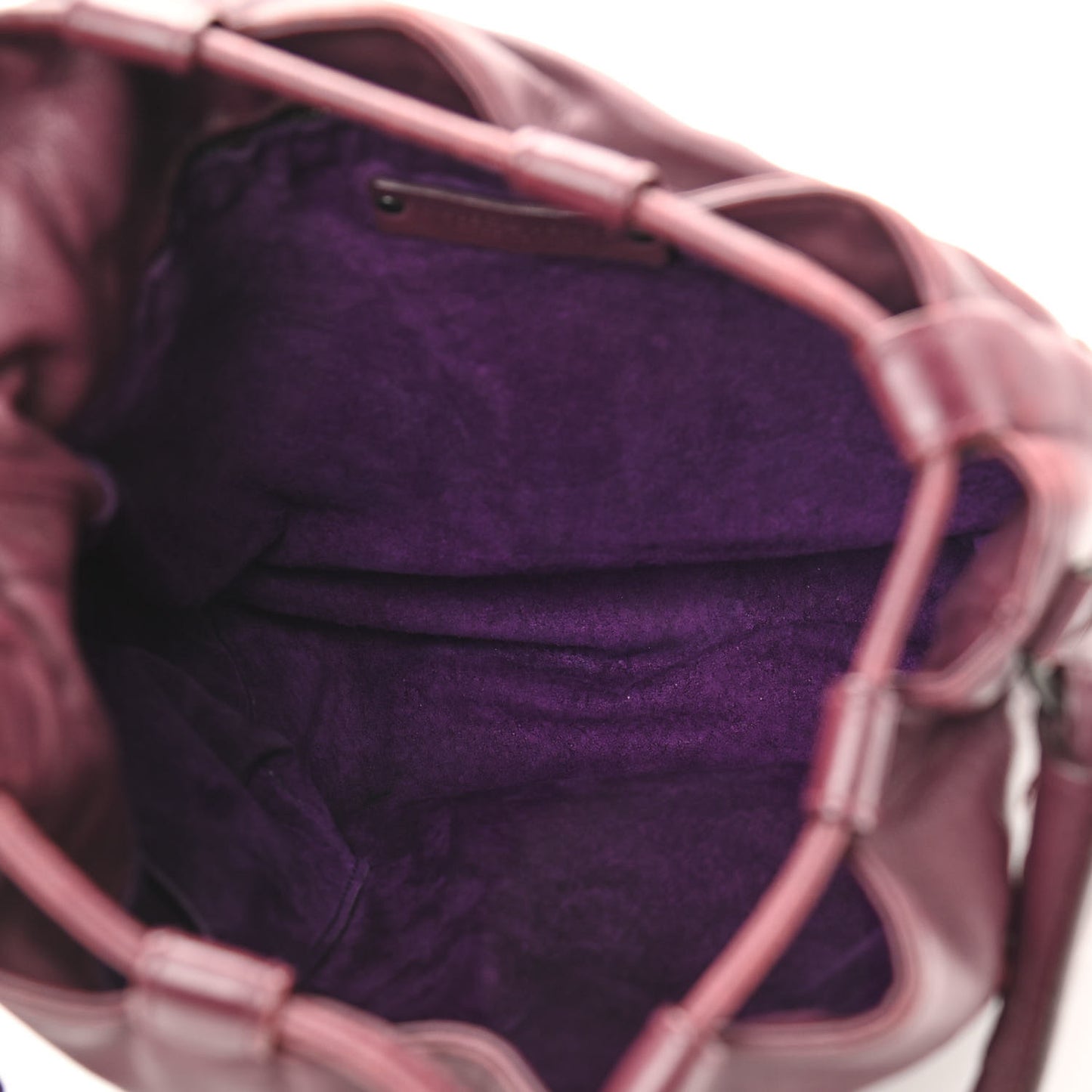 Nappa Intrecciato Drawstring Bucket Bag Opera