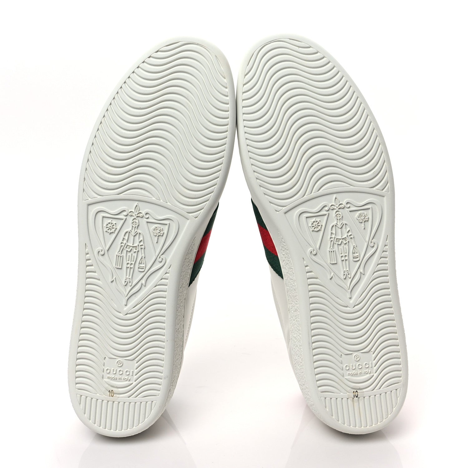 Gucci Calfskin Web Mens Gucci Band Ace Sneakers 8.5 White 7 of 10