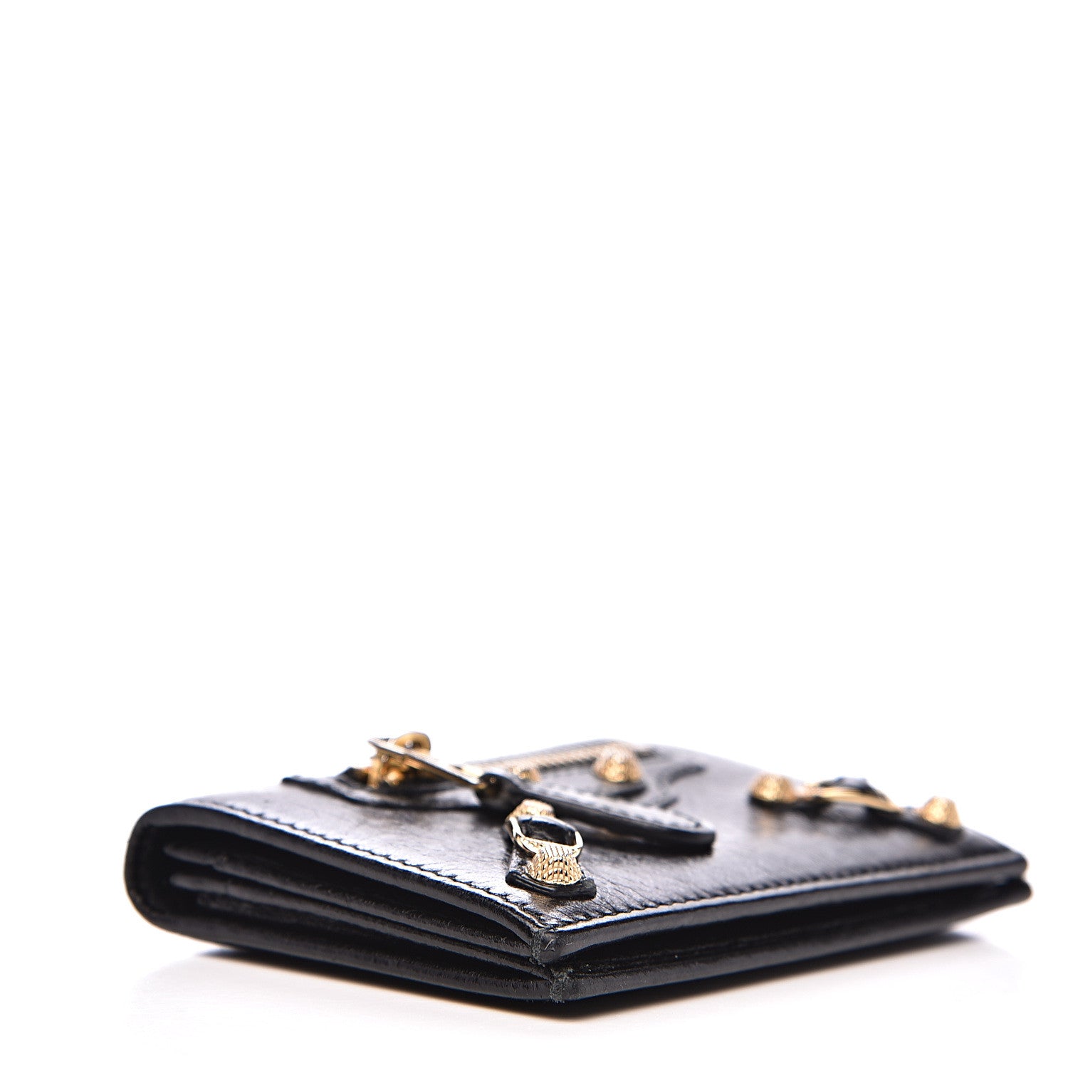 Balenciaga Agneau Giant 12 Gold Hardware Card Case Black 4 of 7