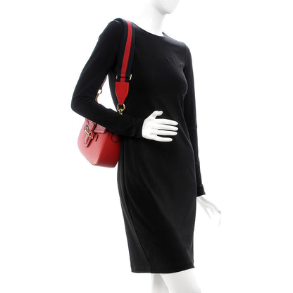 Gucci Ruinart Calfskin Medium Lady Web Shoulder Bag Hibiscus Red 2 of 8