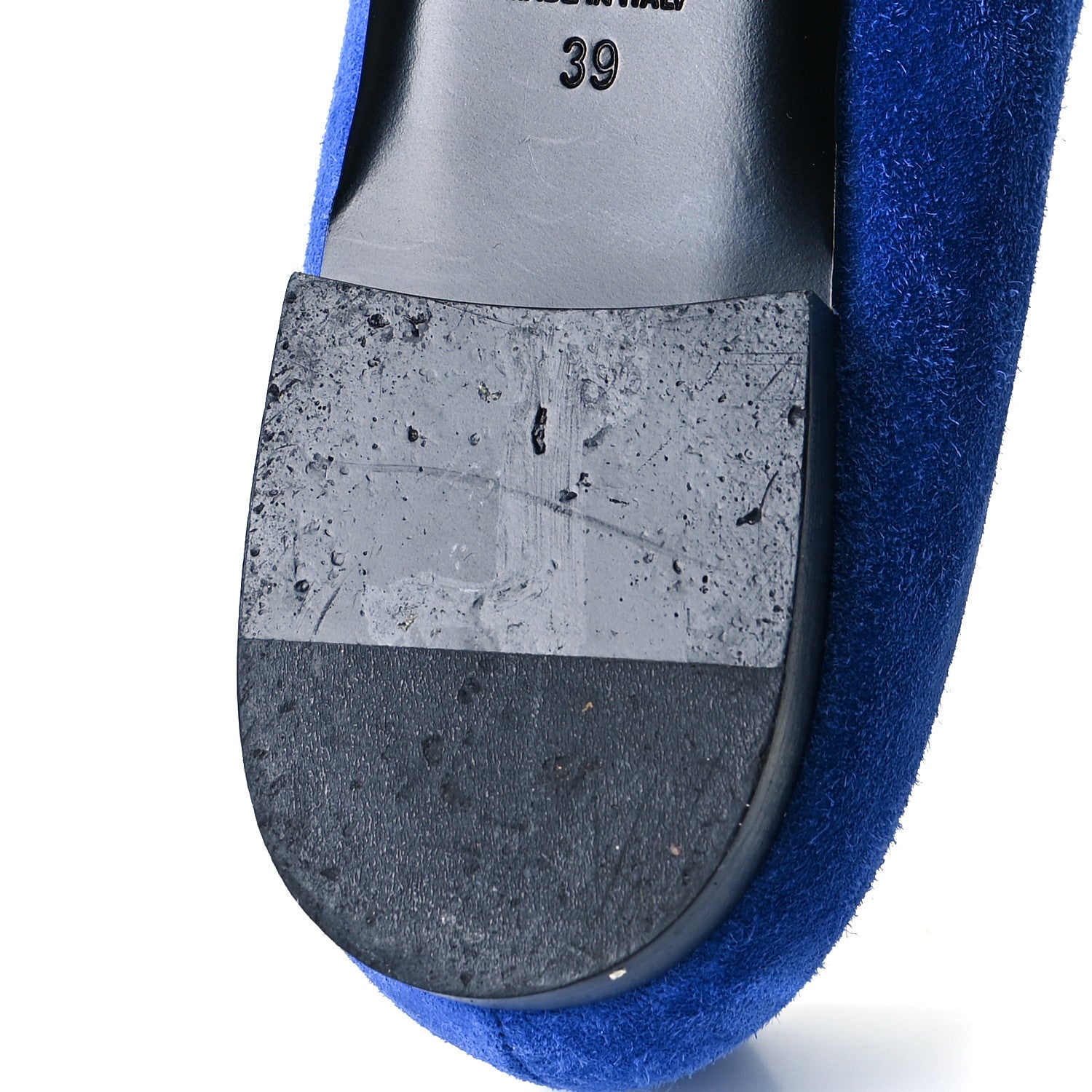 Chanel Suede Satin Cap Toe Gabrielle Ballerina Flats 39 Royal Blue Black 11 of 11