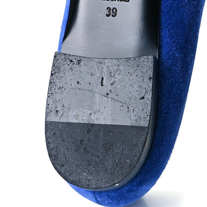 Chanel Suede Satin Cap Toe Gabrielle Ballerina Flats 39 Royal Blue Black 11 of 11