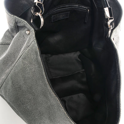 Saint Laurent Stingray Embossed Large Roady Silver 5 of 7