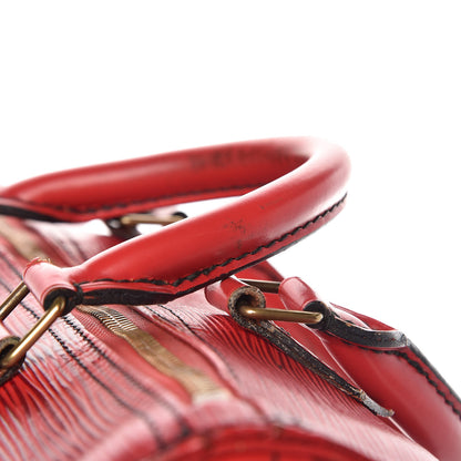 Louis Vuitton Epi Speedy 30 Castillan Red 37 of 39