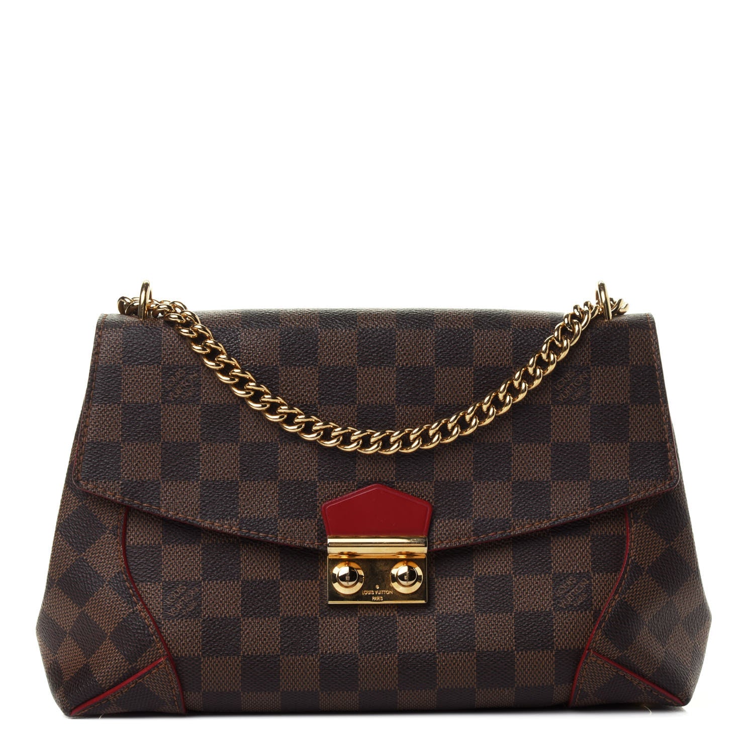 Louis Vuitton Damier Ebene Caissa Clutch Cherry 1 of 4