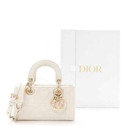 Christian Dior Lambskin Cannage Dioramour Micro Lady D-Joy Latte 12 of 12
