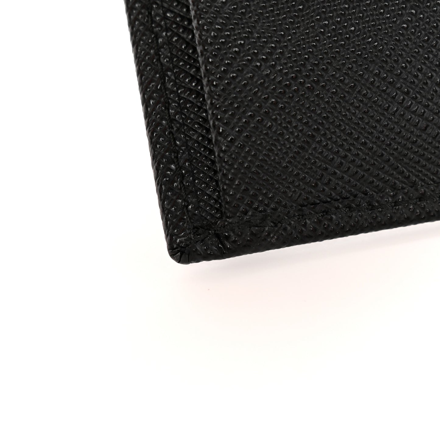Saffiano Triangle Bi-Fold Wallet Black