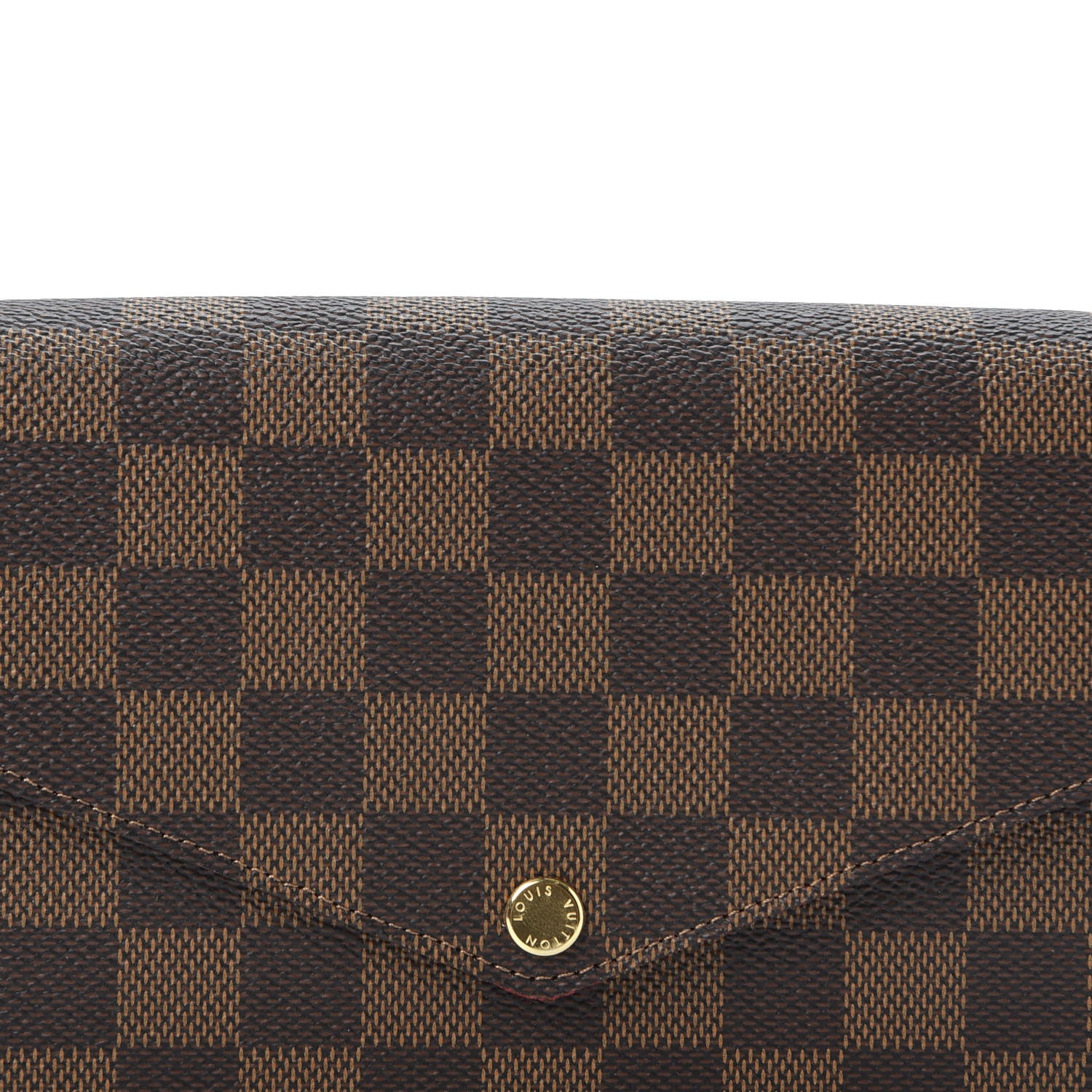 Louis Vuitton Damier Ebene Pochette Felicie Chain Wallet 9 of 10