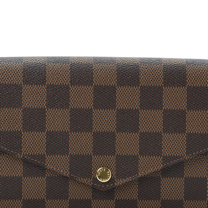 Louis Vuitton Damier Ebene Pochette Felicie Chain Wallet 9 of 10