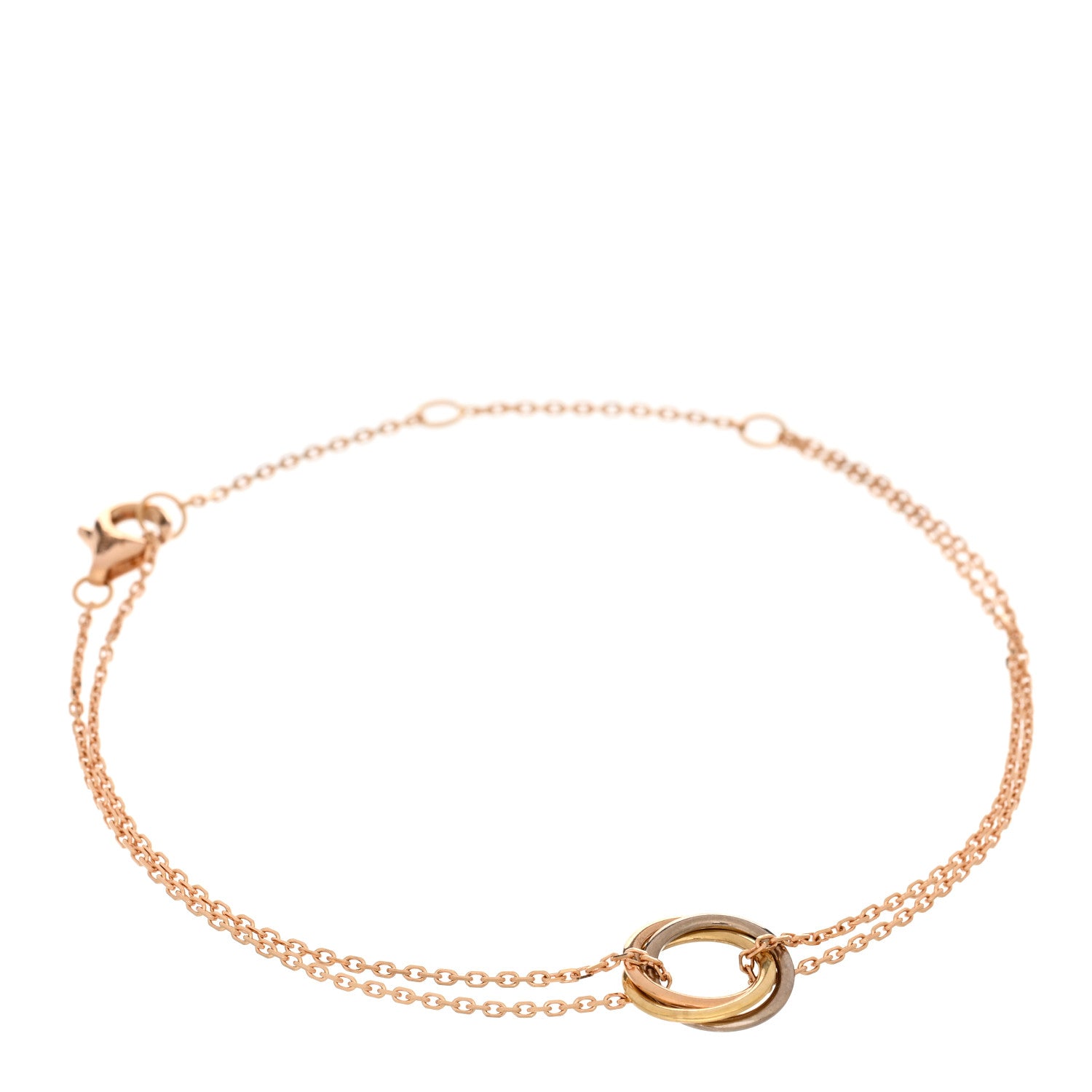 Cartier 18K Pink Yellow White Gold Trinity Bracelet 1 of 3