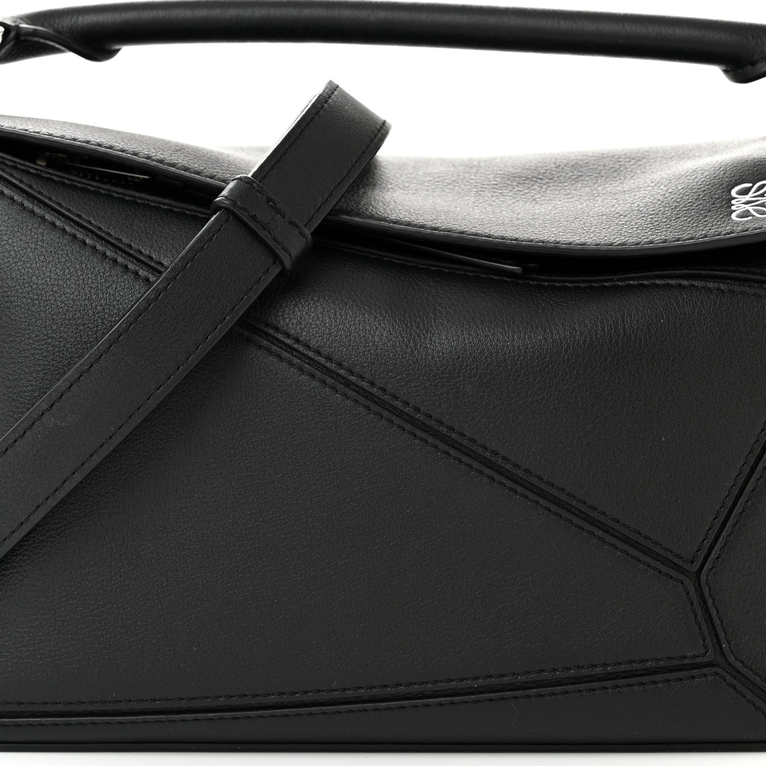 Loewe Calfskin Small Puzzle Bag Black 7 of 10