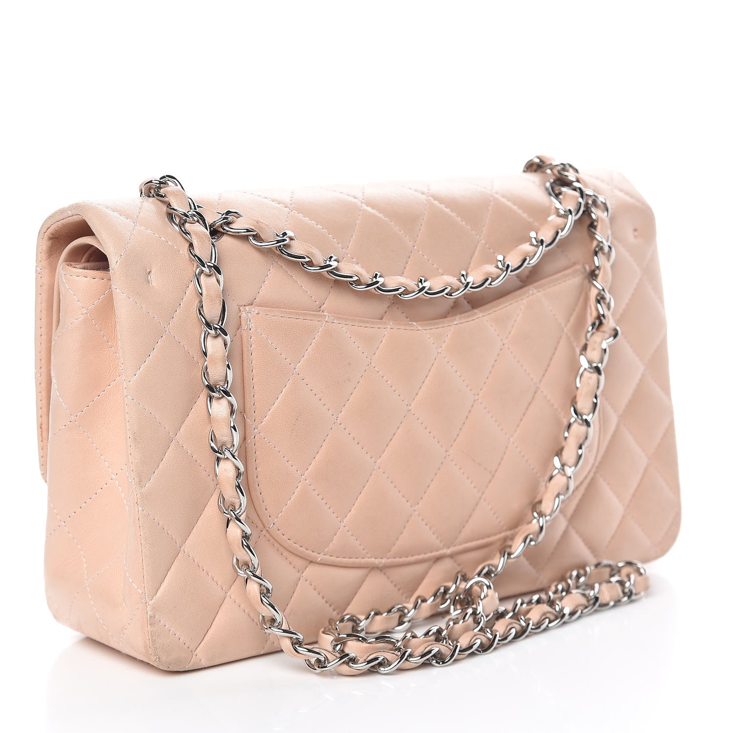 Chanel Lambskin Quilted Medium Double Flap Light Pink 3 of 25