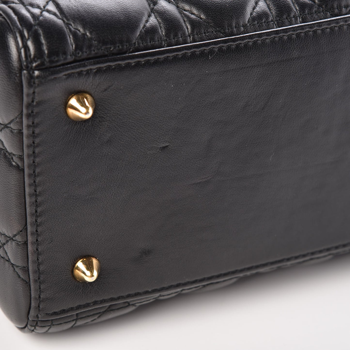 Lambskin Cannage Medium Lady Dior Black