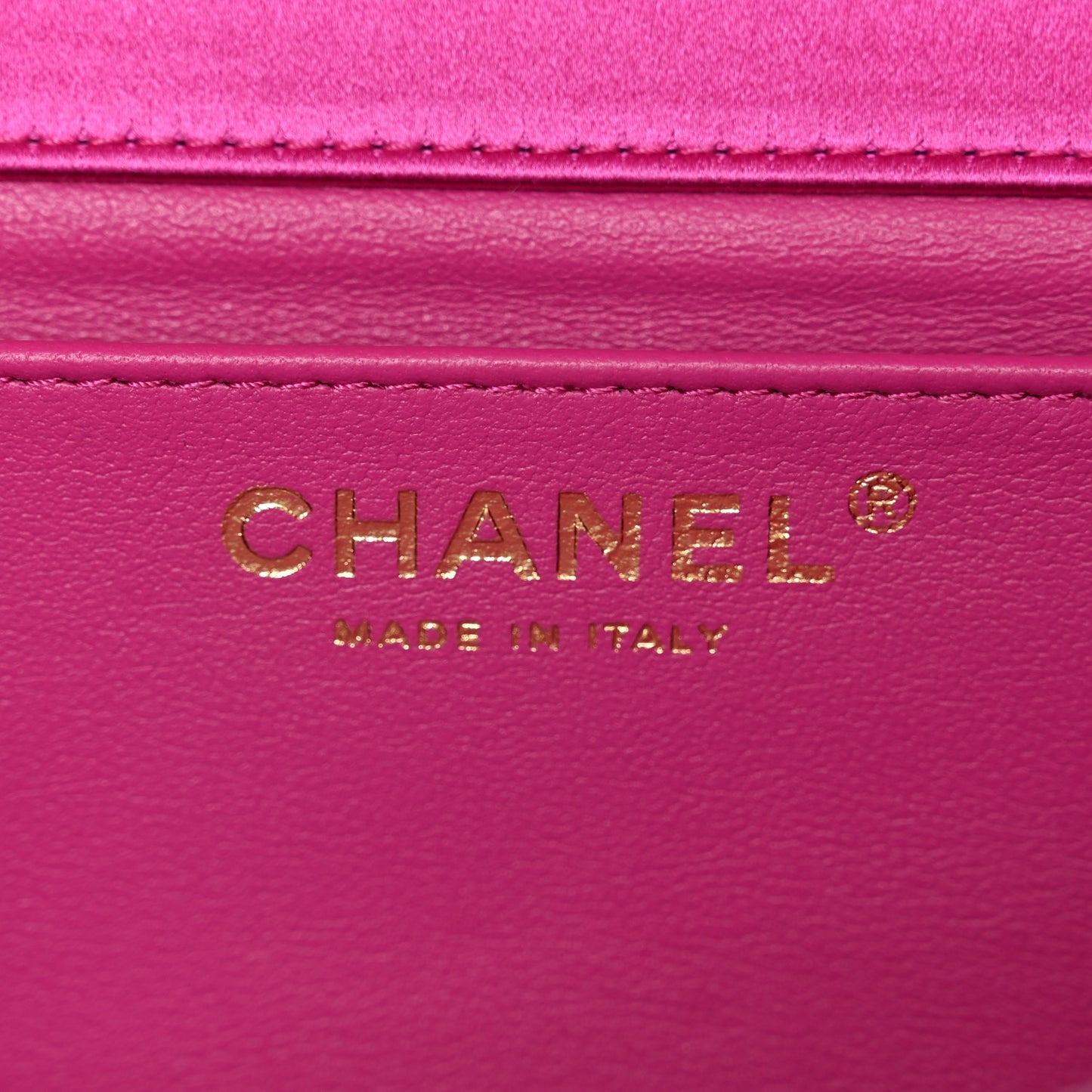 Satin Tie My Bow Flap Clutch With Chain Dark Pink