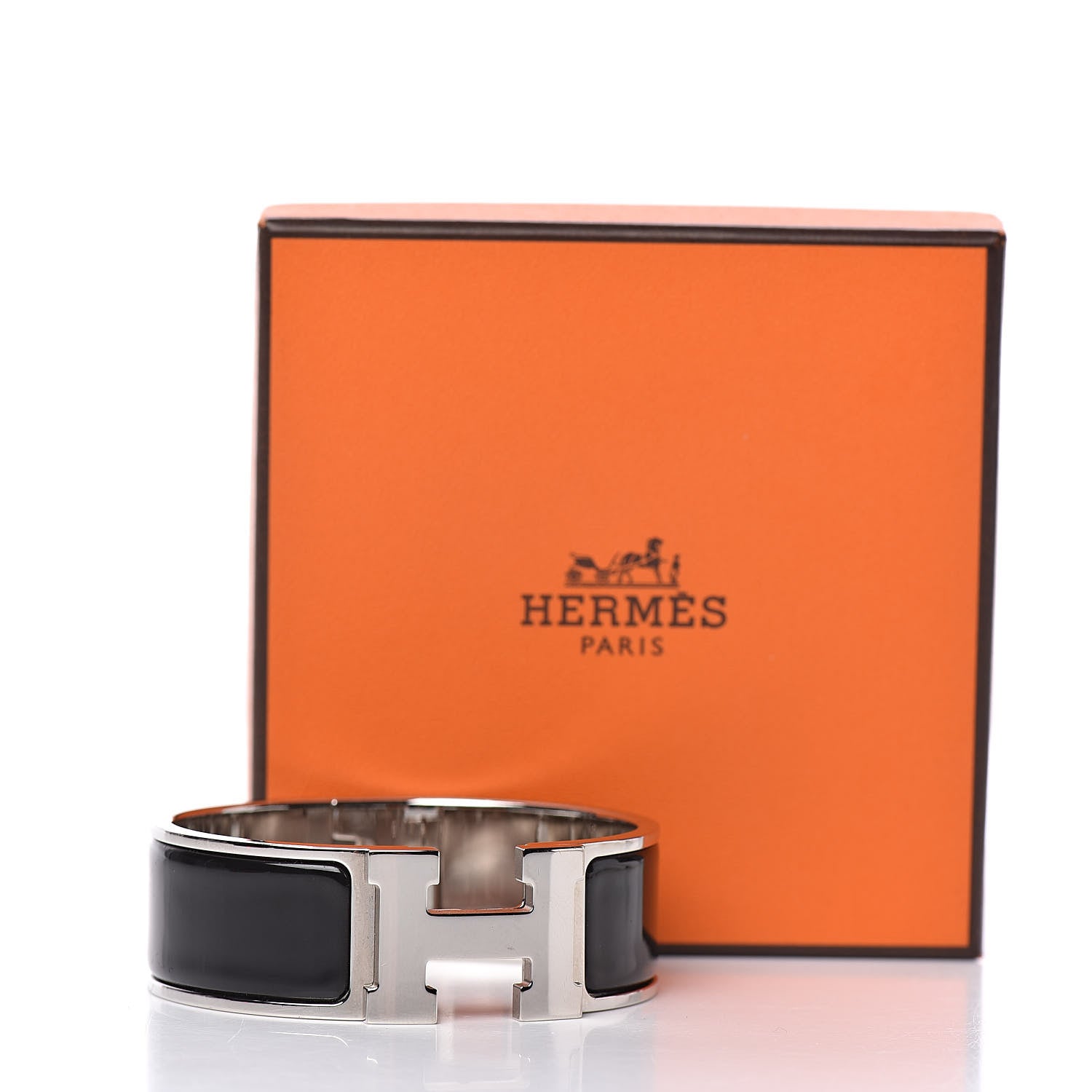 Hermes Enamel Wide Clic Clac H Bracelet PM Black 7 of 7