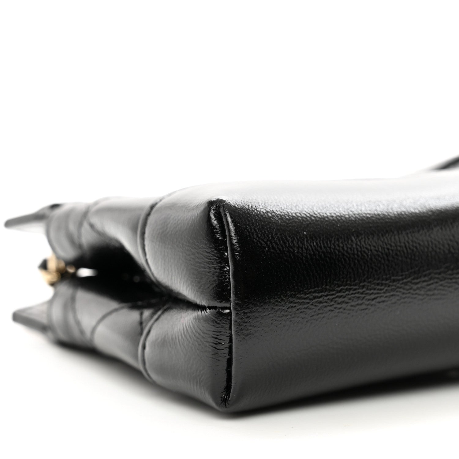 Chanel Shiny Lambskin Quilted Micro 31 Clutch With Chain Black 9 of 11