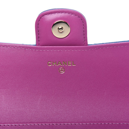 Chanel Lambskin Quilted Glasses Case With Chain Blue Purple 8 of 11