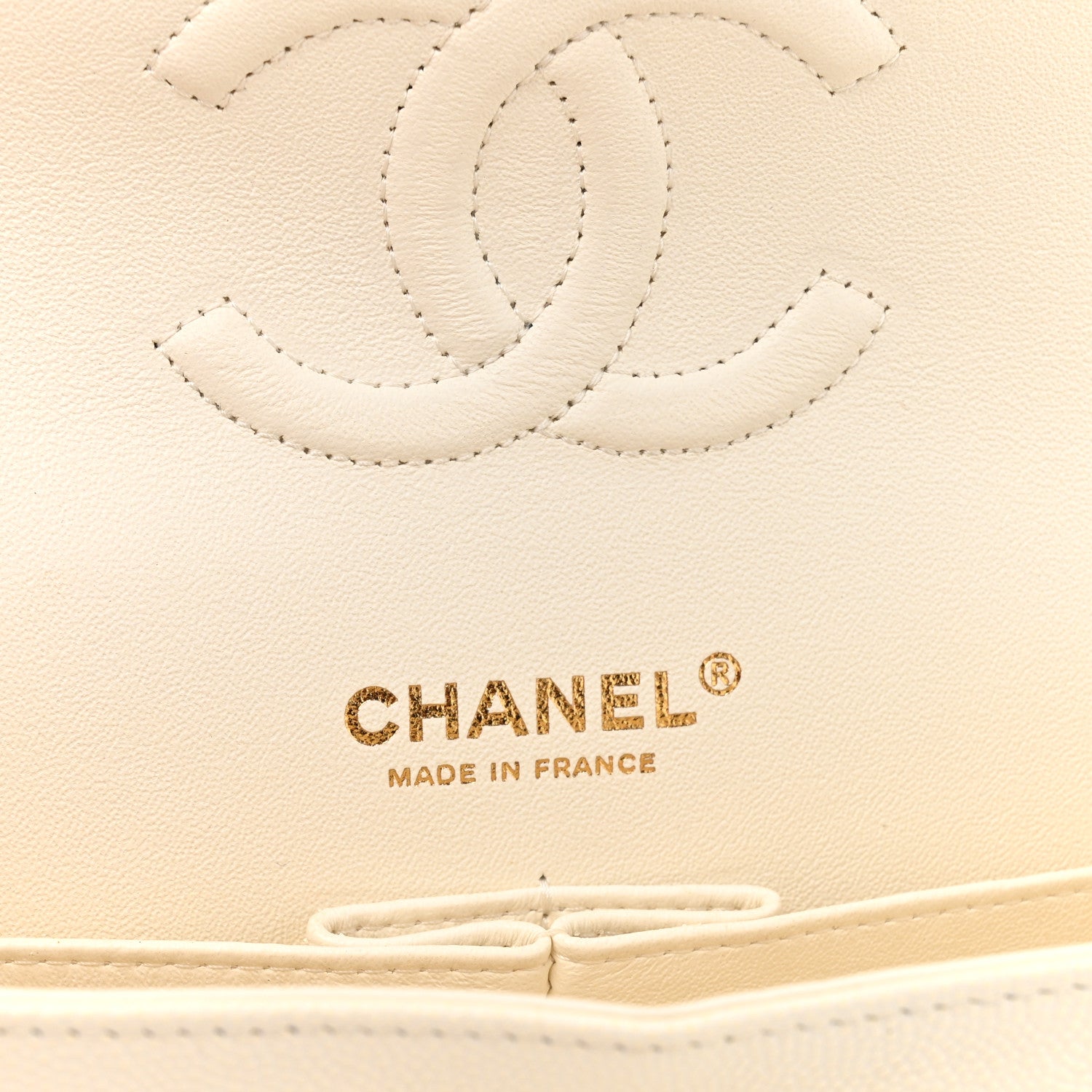 Chanel Caviar Quilted Medium Double Flap White 6 of 14