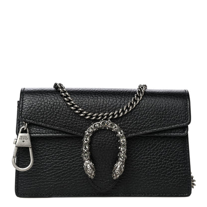 Gucci Calfskin Super Mini Dionysus Shoulder Bag Black 2 of 12