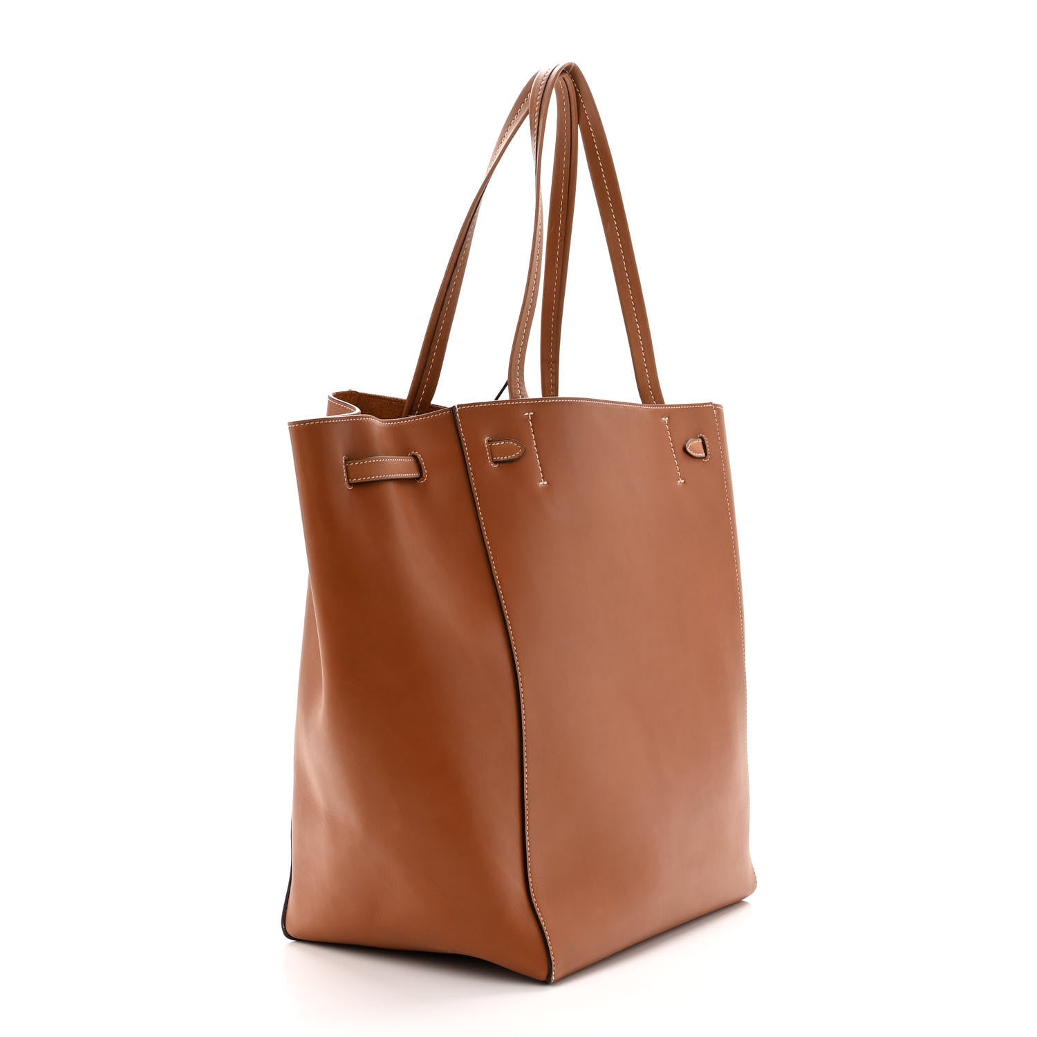 Celine Smooth Calfskin Medium Belt Cabas Phantom Brown 3 of 10