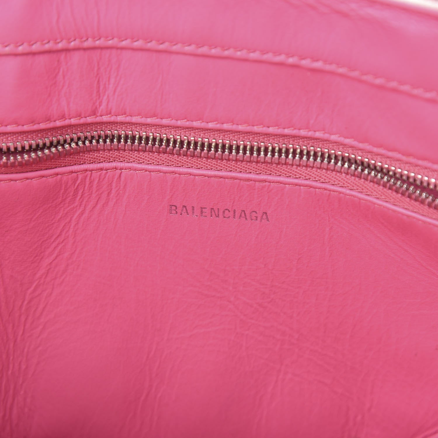 Balenciaga Calfskin XS Triangle Chain Duffle White 6 of 20