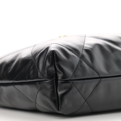 Chanel Shiny Calfskin Quilted Small Chanel 22 Black 10 of 12