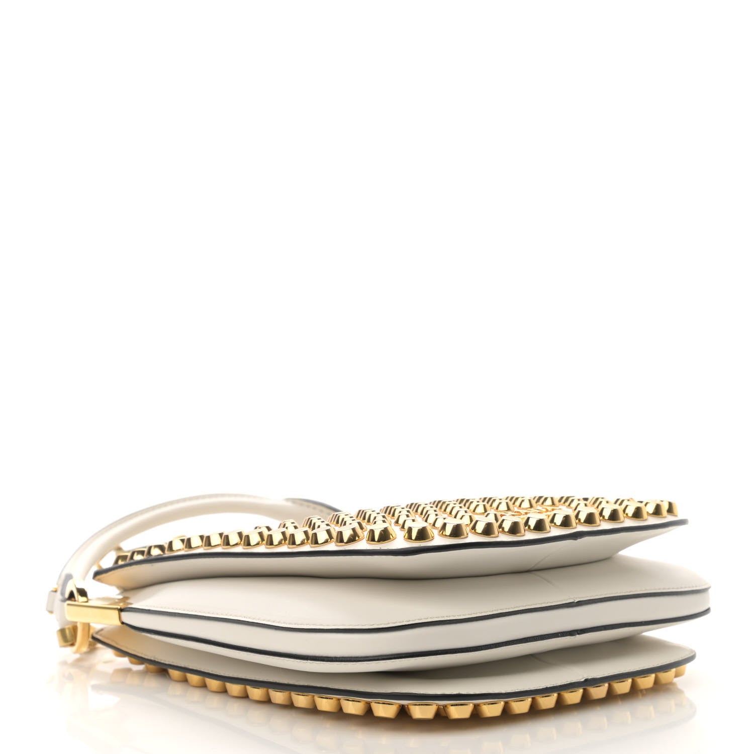 Prada City Calfskin Studded Small Margit Bag White 4 of 10
