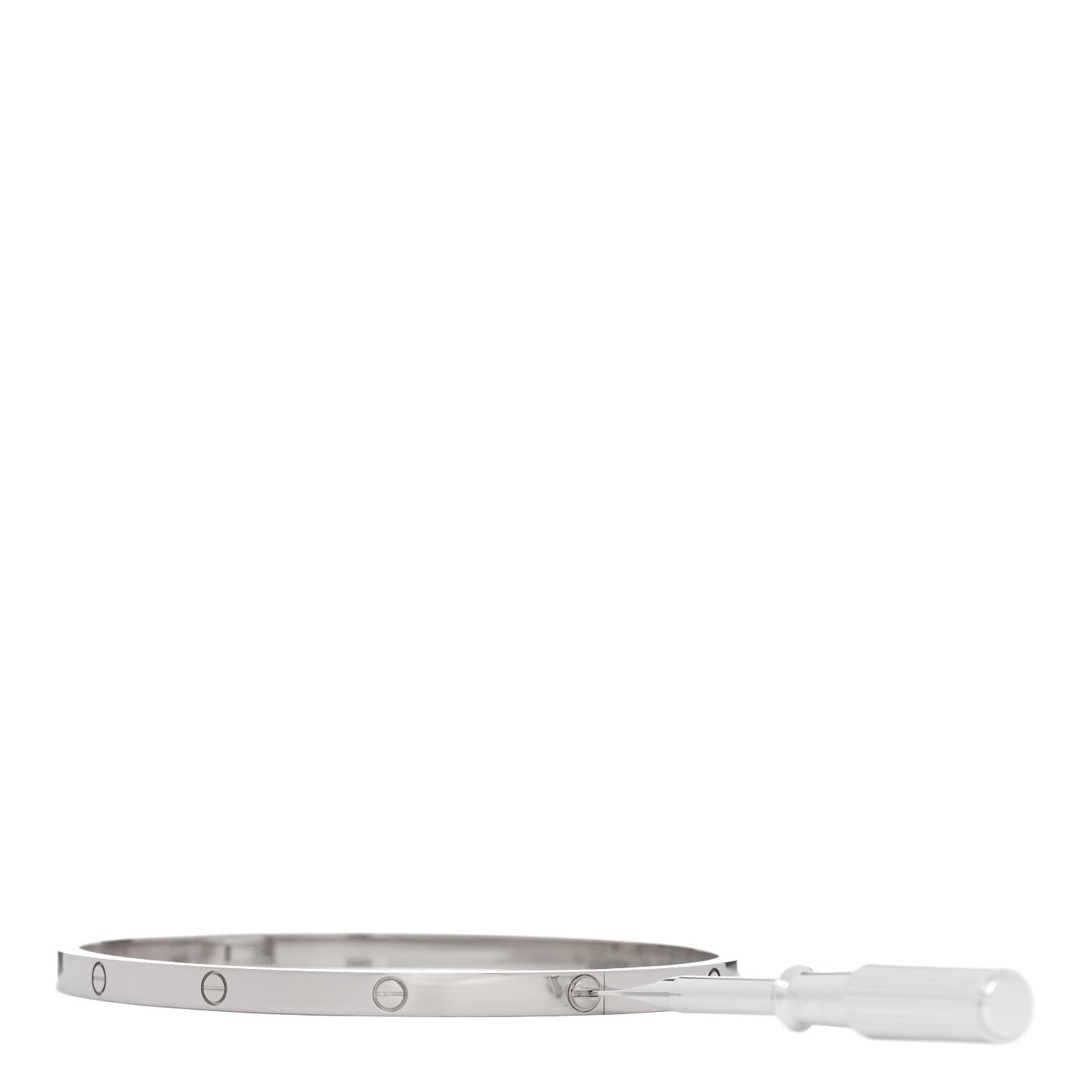 18K White Gold Small LOVE Bracelet 19