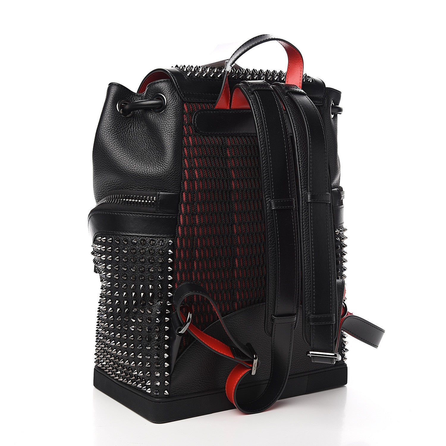Christian Louboutin Calfskin Spiked Explorafunk Backpack Black 2 of 10