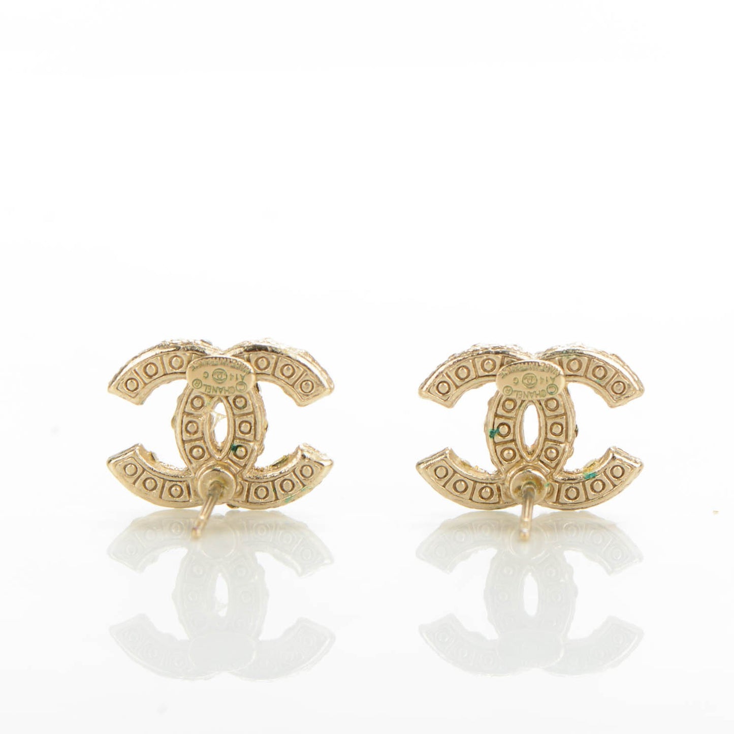 Pearl CC Earrings Light Gold