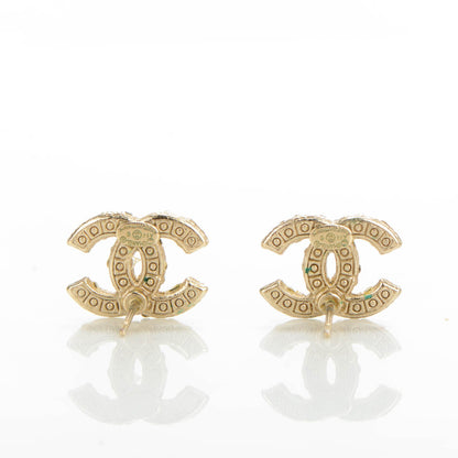 Chanel Pearl CC Earrings Light Gold 3 of 7