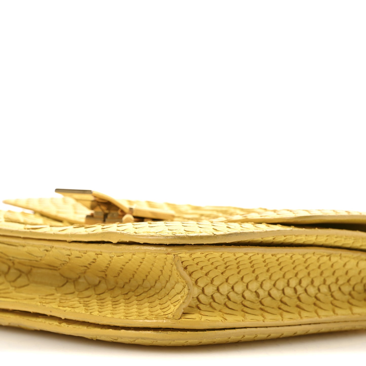 Snakeskin Medium Classic Box Yellow