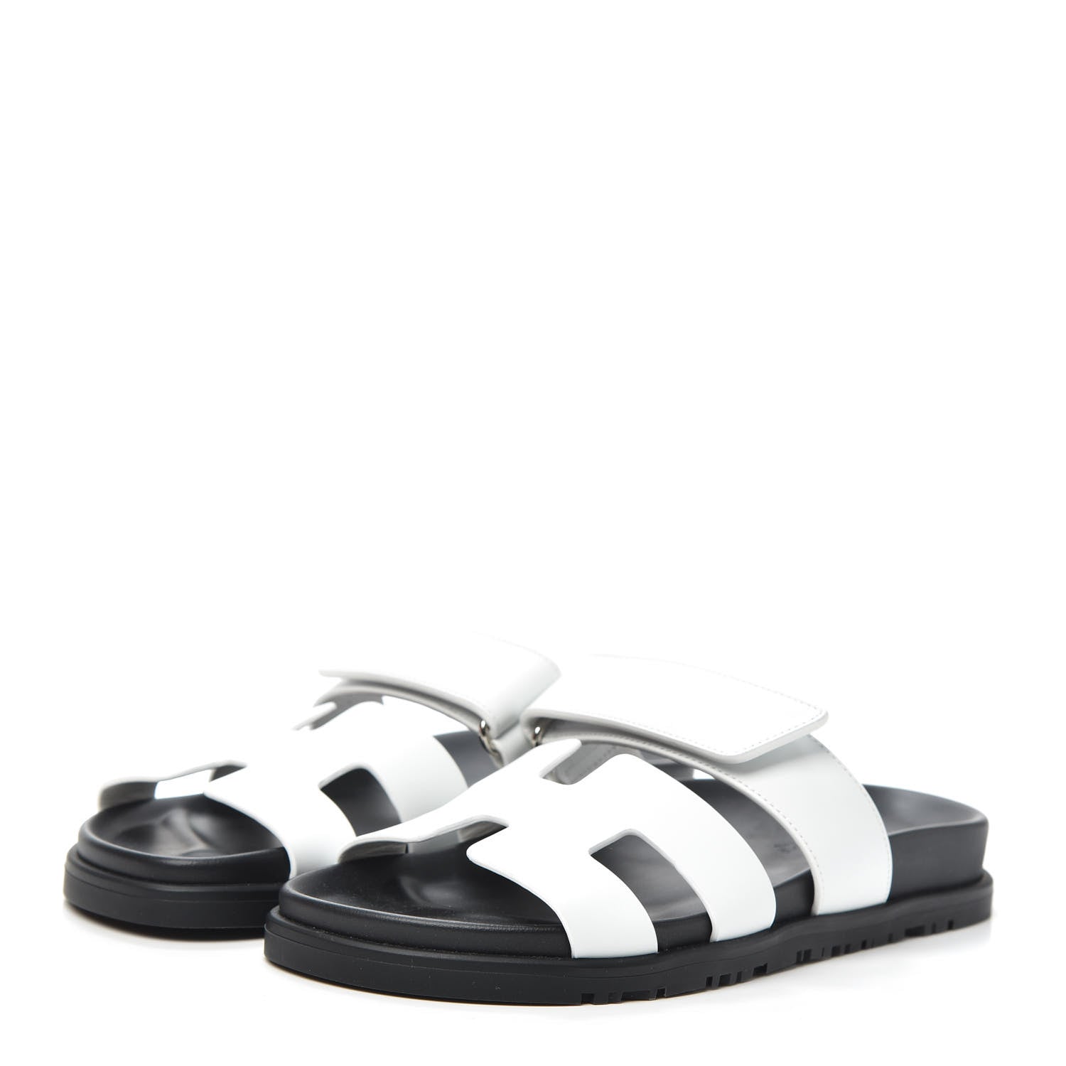 Hermes Calfskin Womens Chypre Sandals 36 White 3 of 7