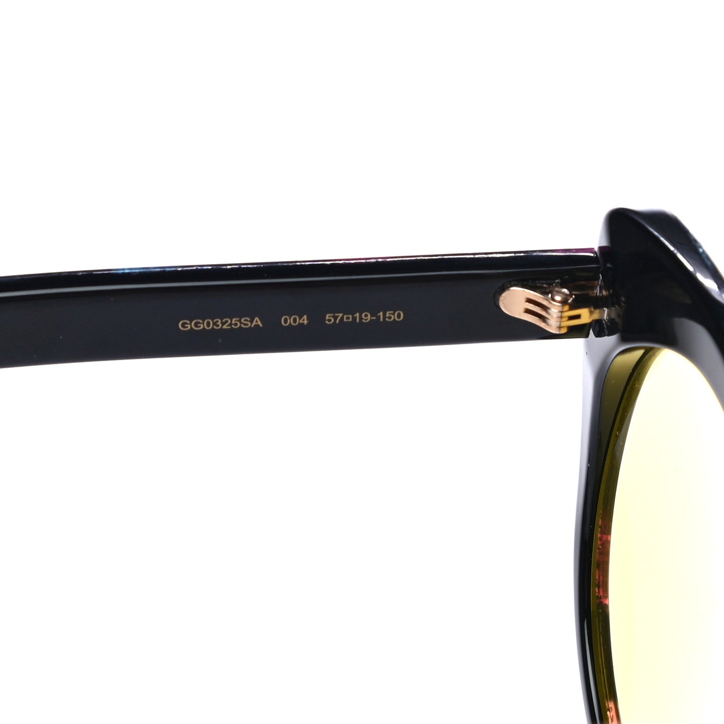 Glitter Acetate Cat Eye Sunglasses GG0325SA Black Yellow
